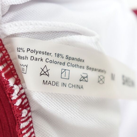 Shein Red Scalaped One Piece Swimsuit Medium - Picture 10 of 10